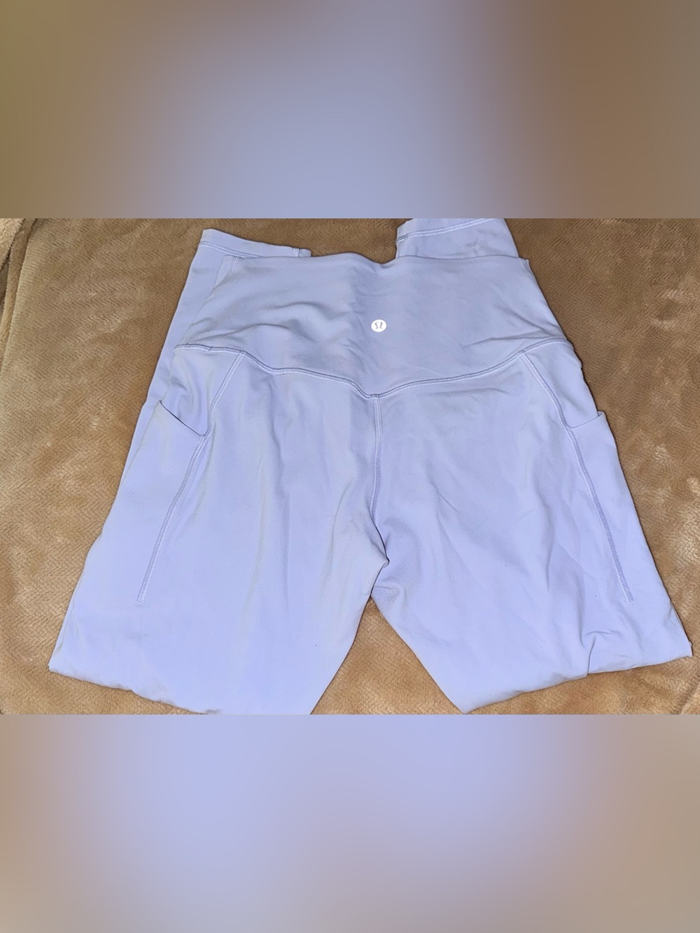 lululemon blue leggings with side pockets